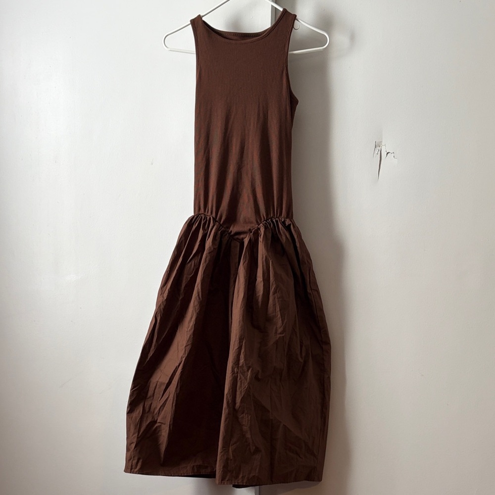 Brown Sleeveless Dress